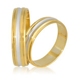 Wedding ring S two colors 5mm
